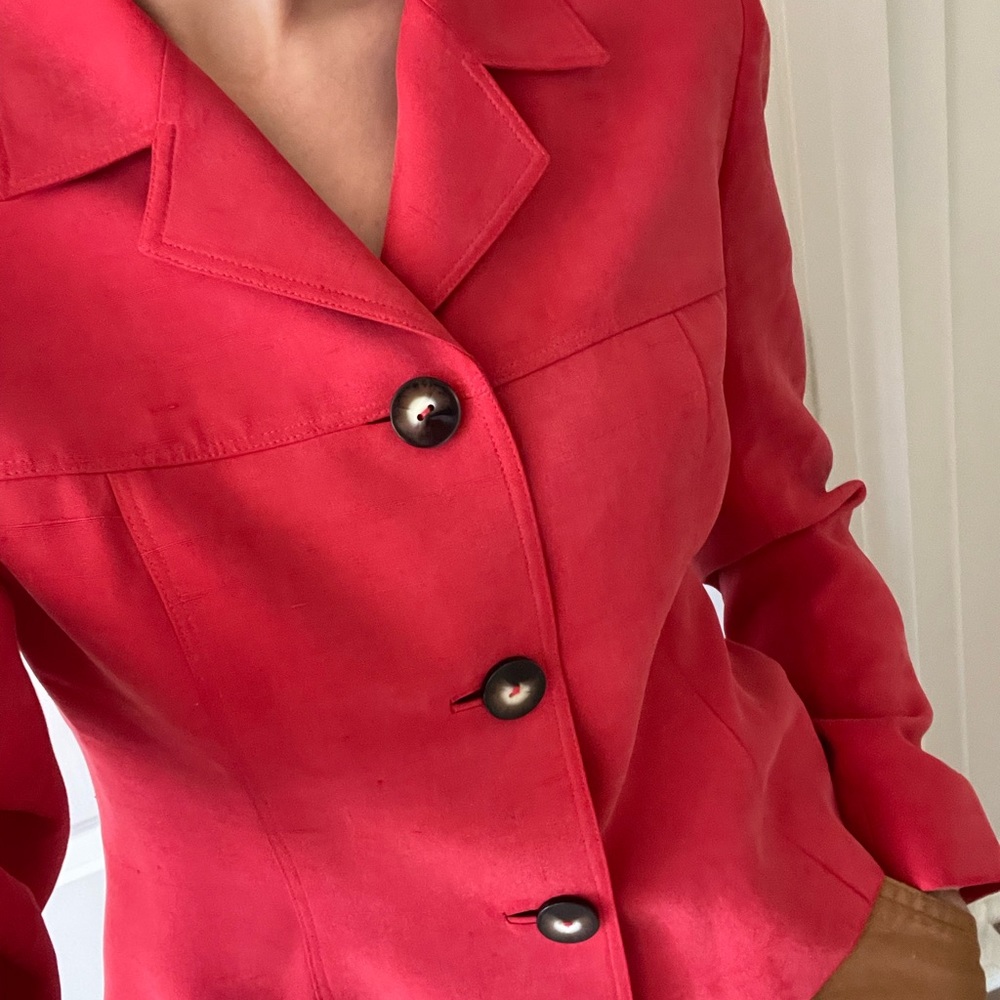 Vintage Red Blazer Dana Buchman